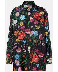 Gucci - Printed Silk Twill Shirt - Lyst