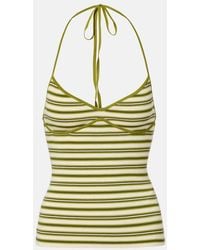 Faithfull the Brand - Citara Striped Halterneck Cotton-Blend Top - Lyst