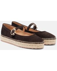 Gianvito Rossi - Espadrilles Elda Aus Veloursleder - Lyst