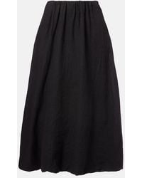 Velvet - Rachelle Linen Midi Skirt - Lyst