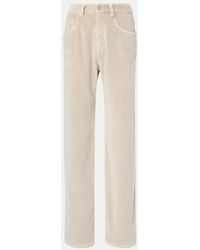 Brunello Cucinelli - Dyed Cotton Wide-Leg Pants - Lyst