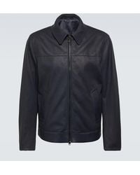 Brioni - Leather Blouson Jacket - Lyst