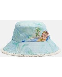 ALÉMAIS - Printed Linen Bucket Hat - Lyst