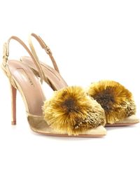 Aquazzura Exclusive To Mytheresa.com – Powder Puff 105 Velvet Pumps - Metallic