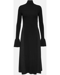 JOSEPH - Mixed Media Duperre Midi Dress - Lyst