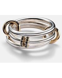 Spinelli Kilcollin - Dion Sg Sterling Stacked Ring With Diamonds - Lyst