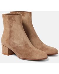Gianvito Rossi - Ankle Boots Joelle 45 Aus Veloursleder - Lyst