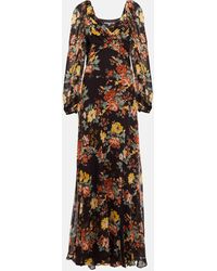 Veronica Beard - Avani Floral Printed Silk Maxi Dress - Lyst