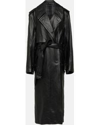 Balenciaga - Cocoon Leather Trench Coat - Lyst