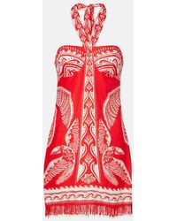 FARM Rio - Majestic Coconut Tree Linen Minidress - Lyst