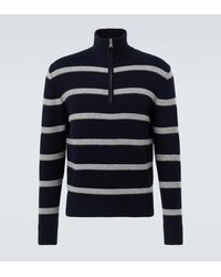 Allude - Wool And Cashmere Half-Zip Sweater - Lyst