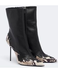 Paris Texas - Lidia Queen Of Hearts Leather Ankle Boots - Lyst