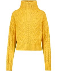 Ganni Cable-knit Jumper - Yellow