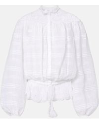 Isabel Marant - Polly Lace And Cotton Blouse - Lyst