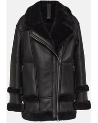 Blancha - Giacca in pelle e shearling - Lyst