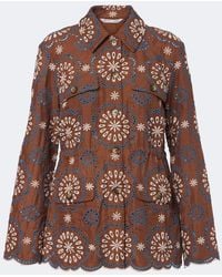 Veronica Beard - Kiki Broderie Anglaise Linen Jacket - Lyst