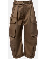 Acne Studios - Pantalones Cargo Cropped Pama De Sarga De Algodon - Lyst