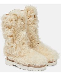 Magda Butrym - Stivali stringati in shearling - Lyst