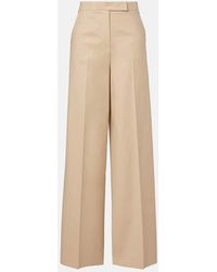 Max Mara - Pantalones Anchos En Mezcla De Algodon - Lyst