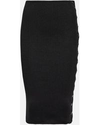 Petar Petrov - Finn Ribbed-Knit Silk Pencil Skirt - Lyst