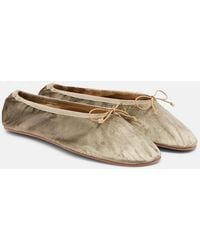 The Row - Bailarinas Round De Terciopelo - Lyst