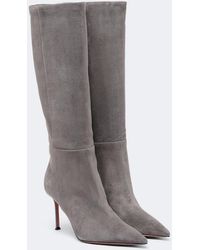 Aquazzura - Harper Suede Knee-High Boots - Lyst