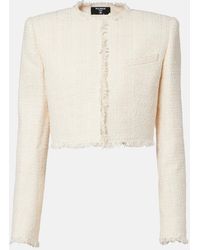 Balmain - Chaqueta Cropped De Tweed - Lyst