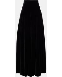 Max Mara - Cotton Velvet Maxi Skirt - Lyst