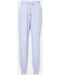 The Attico - Striped Cotton Pajama Pants - Lyst