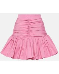 Patou - Ruffled High-Rise Faille Miniskirt - Lyst