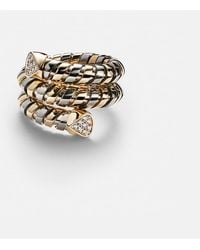 Marina B - Trisola 18Kt And Titanium Ring With Diamonds - Lyst