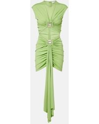 Christopher Esber - Bezel Quartz Cutout Jersey Minidress - Lyst
