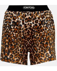 Tom Ford - Shorts con print de leopardo - Lyst