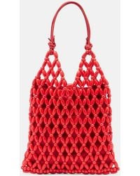 STAUD - Karla Beaded Top-Handle Bag - Lyst