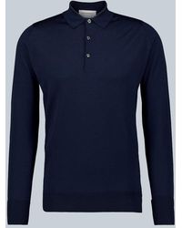 John Smedley - Cotswold Long-sleeved Polo Shirt - Lyst