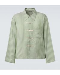 Bode - Sylvan Striped Silk Shirt - Lyst