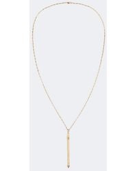 Saint Laurent - Cassandre Pendant Necklace - Lyst