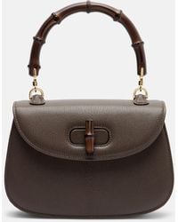 Gucci - Bamboo 1947 Small Leather Top-Handle Bag - Lyst