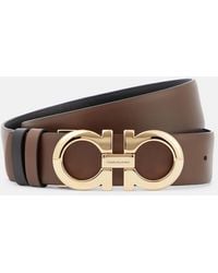 Ferragamo - Gancini Reversible Leather Belt - Lyst