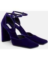 Alaïa - Pumps Square 90 Aus Samt - Lyst