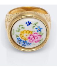Chloé - Bloomcraft Floral Signet Ring - Lyst