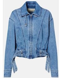 Isabel Marant - Santa Cropped Denim Jacket - Lyst