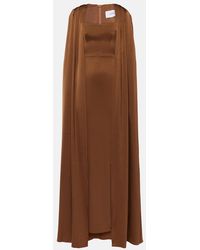 Alex Perry - Caped Satin Gown - Lyst