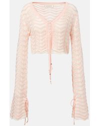 Bananhot - Crop Top Miana En Mezcla De Algodon A Rayas - Lyst