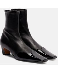 KHAITE - Nevada 40 Leather Ankle Boots - Lyst