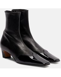 KHAITE - Nevada 40 Leather Ankle Boots - Lyst