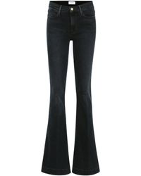 FRAME High-Rise Jeans Le High Flare - Blau