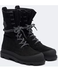Moncler - Vera Suede Lace-Up Boots - Lyst
