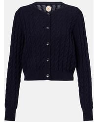 Jardin Des Orangers - Cable-Knit Wool And Cashmere Cardigan - Lyst