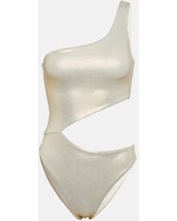 Melissa Odabash - Nassau Metallic Asymmetric Swimsuit - Lyst